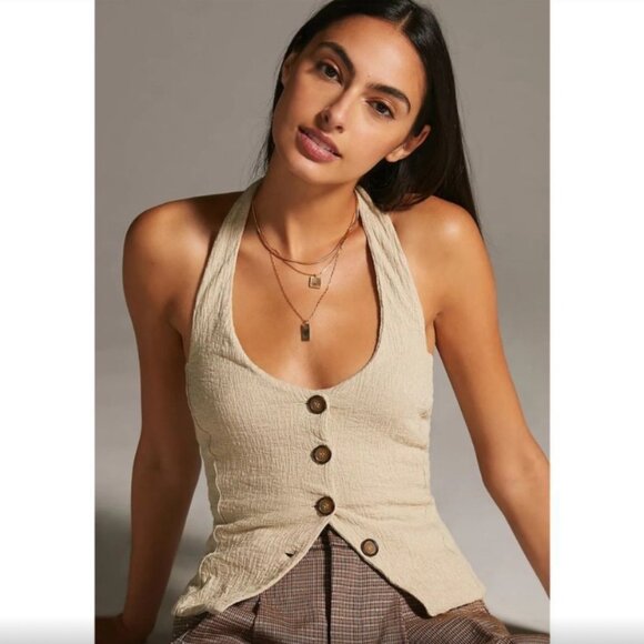 NWT Anthropologie Halter Vest - Picture 2 of 8